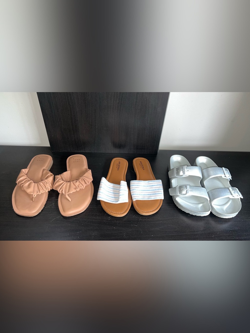 3 pair of Sandals size 6